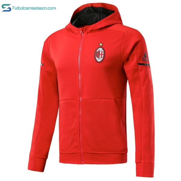 Sudaderas Con Capucha Milan Niños 2017/18 Rojo